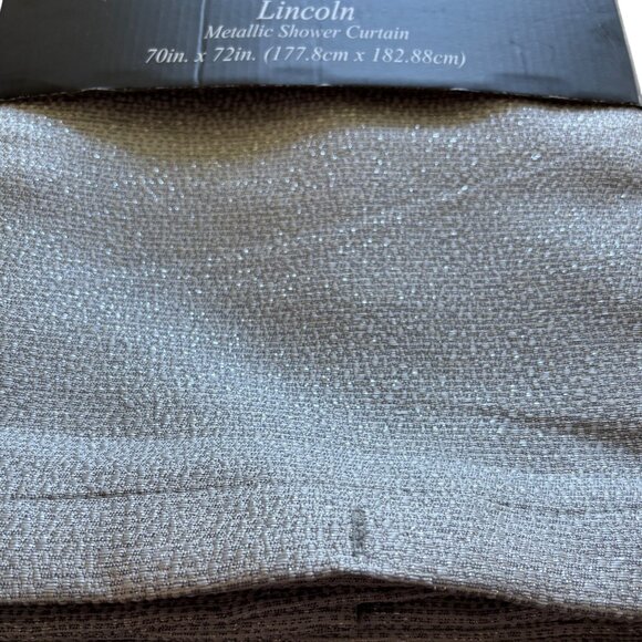 Waltham Silver Metallic Shower Curtain with Liner 70 x 72” New - Picture 4 of 4